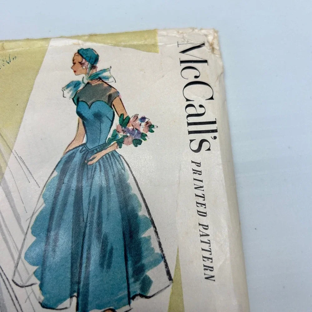 McCalls Vintage 1950's Pattern #8822 Brides Ballet Length Dress Size 12 HTF RARE